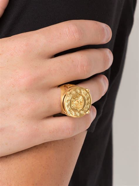 versace mens signet ring|versace gold chains for men.